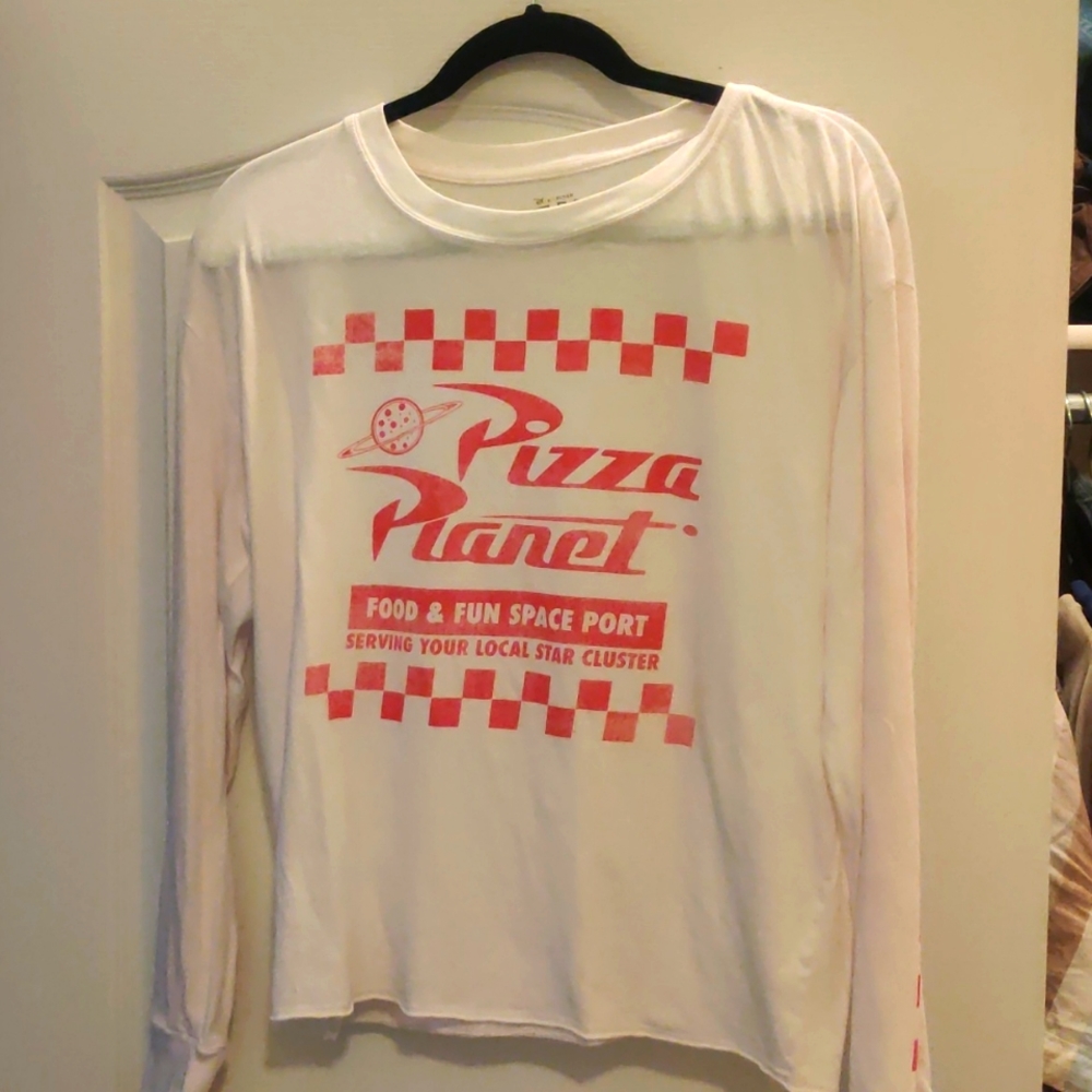 Toy Story Pizza Planet Crop Long Sleeve